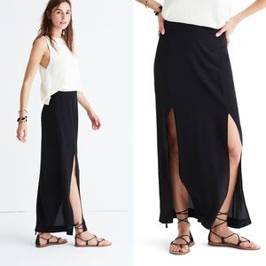 Madewell Two Slit Silk Maxi Skirt